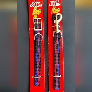 NEW Doggie Collar 18" & Leash 40"  Matching Set! Design. Durable. Colorful.